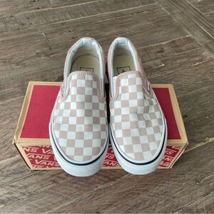 Vans Women's Blush Checkered Slip-On Sneakers